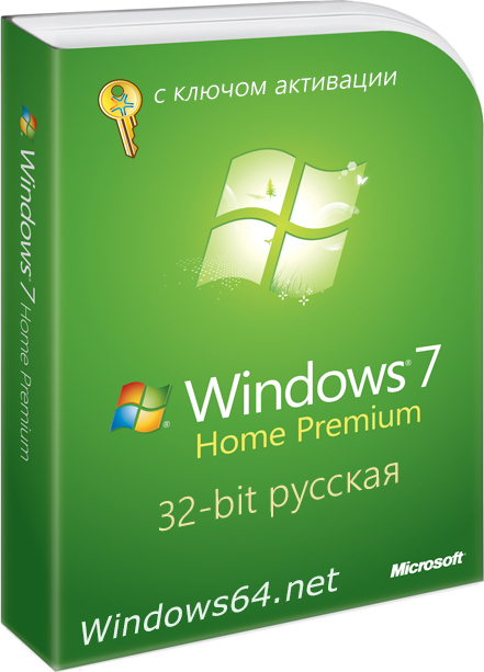 Windows 7 32 bit домашняя расширенная с ключом активации