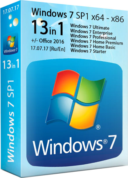 Windows 7 SP1 13in1 сборка 17.07.2017
