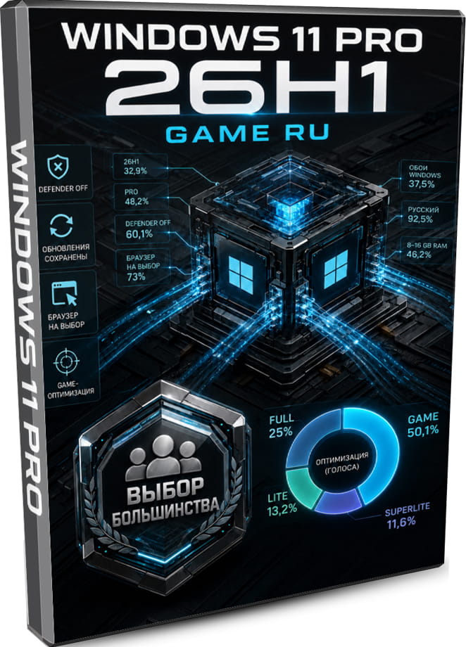 Windows 11 Pro 26H1 Game RU 28000.2269 — Выбор большинства