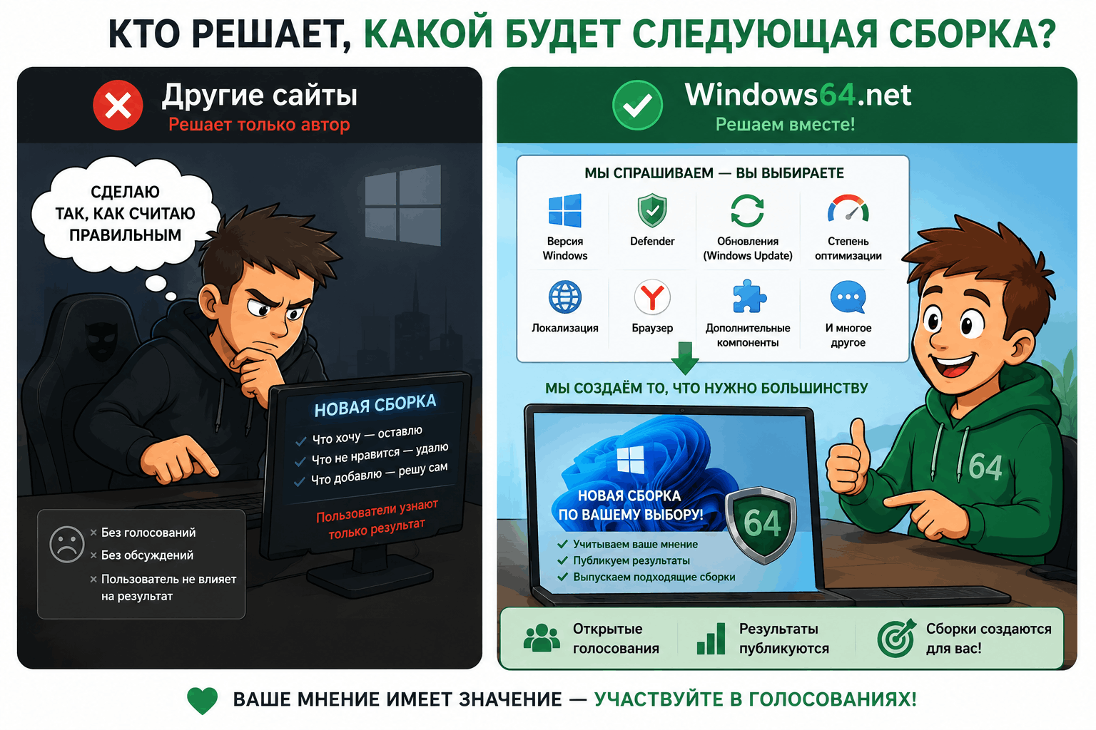 Кто решает, какой будет следующая сборка?