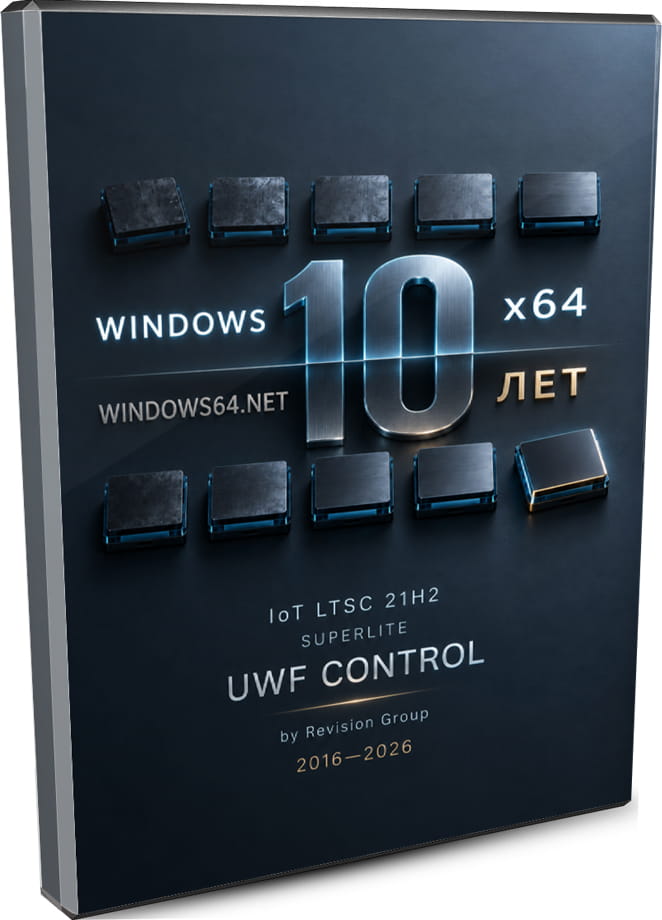 Windows 10 IoT LTSC 21H2 SuperLite x64 с UWF Control — юбилейная сборка Windows64.net