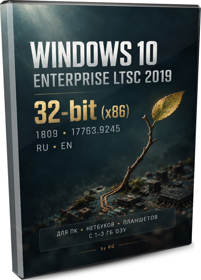 Windows 10 LTSC 1809 32-bit (x86) RU EN для ПК с 1–3 ГБ ОЗУ by RG